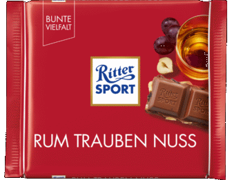 Ritter Sport Schokolade Rum Trauben Nuss 100 g