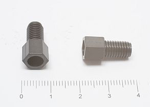 Nut POM Black Line 14-28 3 mm and 18 capillary 10 pcspkg