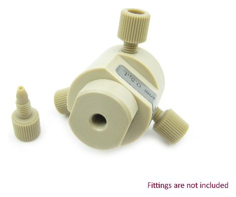 0.5 L Biocompatible PEEK Static Mixer Ternary Tee Housing Assembly