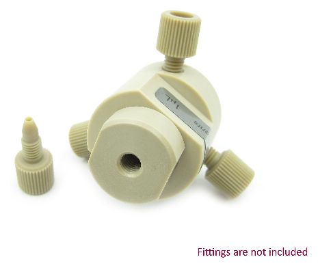 1 L Biocompatible PEEK Static Mixer Ternary Tee Housing Assembly