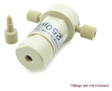 250 L Biocompatible PEEK Static Mixer Binary Tee Housing Assembly