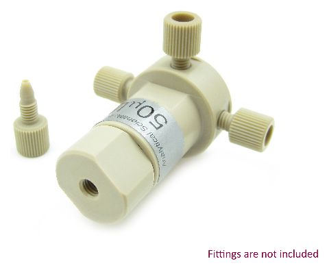 50 L Biocompatible PEEK Static Mixer Ternary Tee Housing Assembly