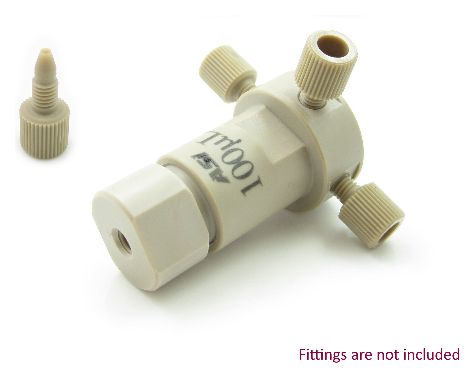 100 L Biocompatible PEEK Static Mixer Ternary Tee Housing Assembly
