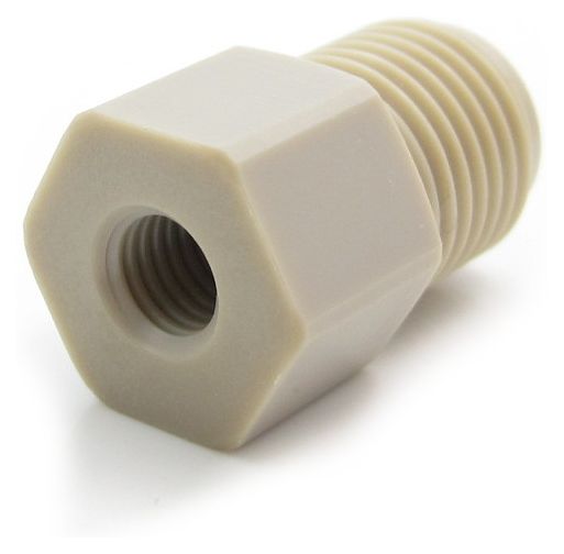 Inlet Housing for ASI Model 520 and 540 Semi-prep PEEK Head and Outlet Housing for ASI Model 520 and 540 Prep PEEK Head