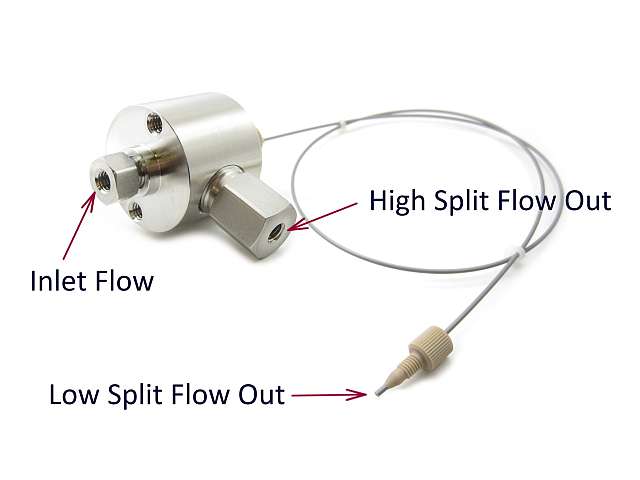 Custom High Split Ratio 20001 to 200001 Analytical Binary Fixed Flow Splitter