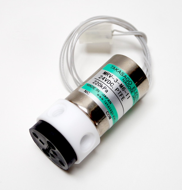 Magnetventil 3-Wege 24VDC 220kPa PTFE