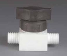 3-Wege GL-Kugelhahn aus PTFE L-Bohrungsform BOLA E 667-10
