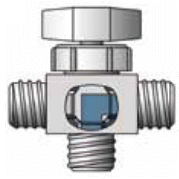 3-Wege GL-Kugelhahn aus PTFE L-Bohrungsform BOLA E 667-10