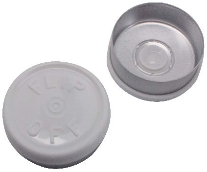 20mm Flip-off Kappe Mittelabriss wei