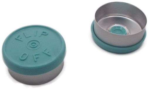 20mm Flip-off Kappe Mittelabriss Lichtblau