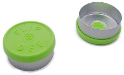 20mm Flip-off Kappe Mittelabriss gelb-grn