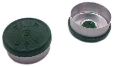 20mm Flip-off Kappe Mittelabriss dunkelgrn