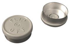 20mm Flip-off Kappe Mittelabriss hellgrau