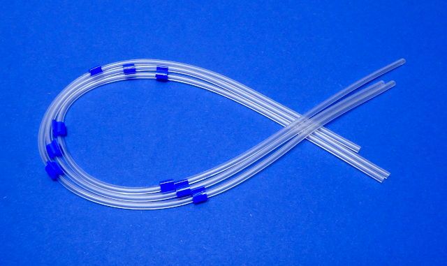 Puri-Clear LL AutoanalysisMicrobore-Schlauch konfektioniert mit 3 Stoppern