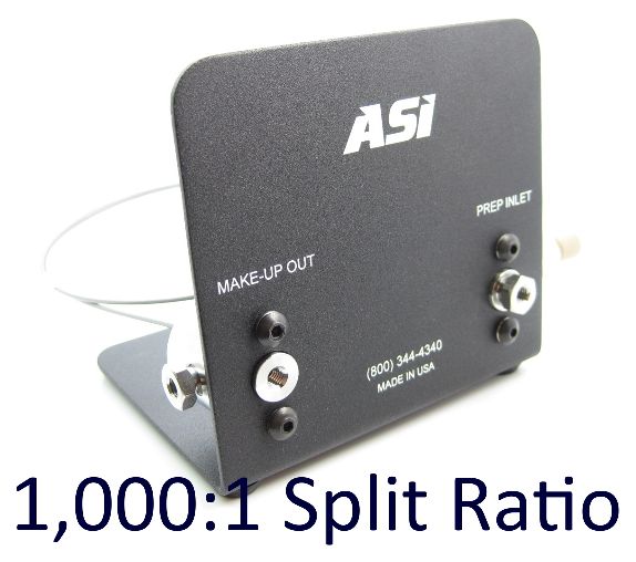 10001 Split Ratio Fixed Makeup-Flow Splitter Prep Inlet Flow 10 - 20 mLmin