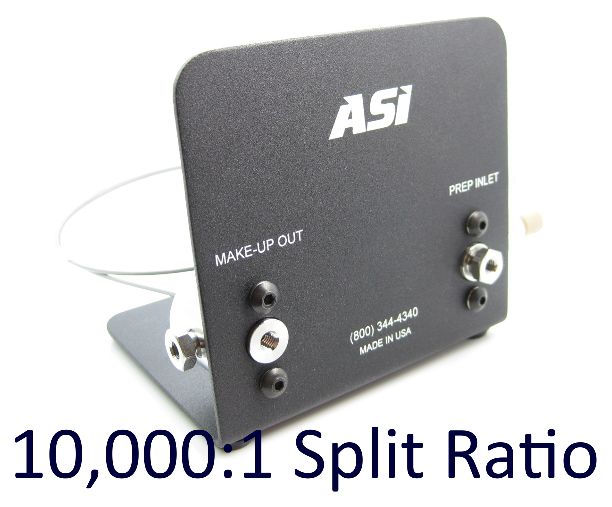 100001 Split Ratio Fixed Makeup-Flow Splitter Prep Inlet Flow 20 - 50 mLmin