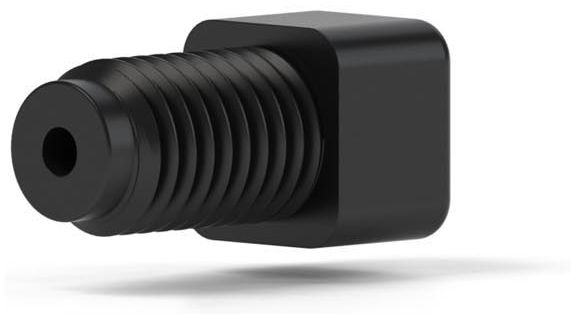 Flanged Ftg Knurl M6 18 IDEX HS P-1082BLK