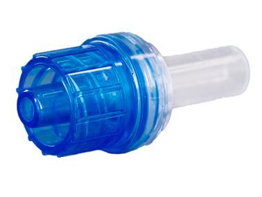 Check Valve luer pocket for 0.122-inch 3.1 mm OD tubing to male locking luer
