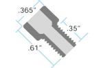 Short 18 LT Male Nut PEEK - Blk IDEX HS LT-215BLK