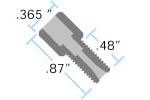 Flangeless Male Nut 116in Black IDEX HS P-201