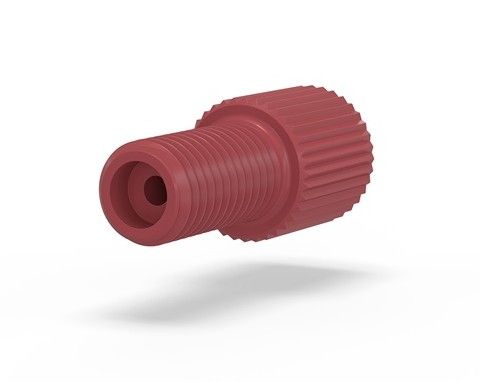 SuperFlangeless Nut 116in PEEK Red IDEX HS P-255R