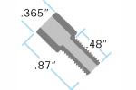 Nut Flangeless 18in PEEK Red IDEX HS P-330R