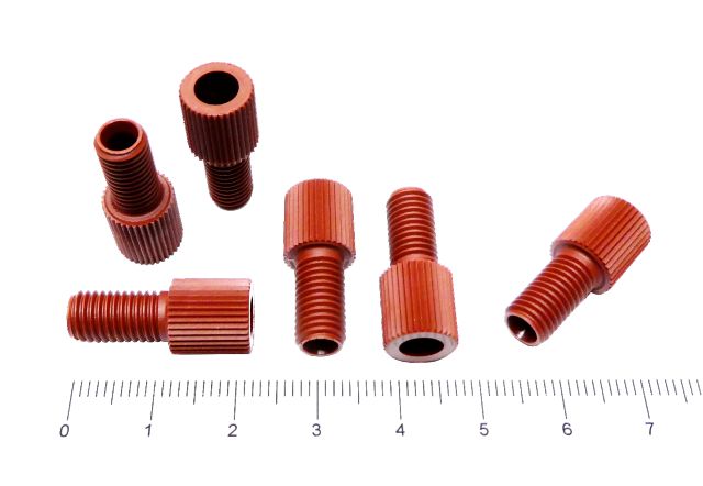 Nut Flangeless 18in PEEK Red IDEX HS P-330R