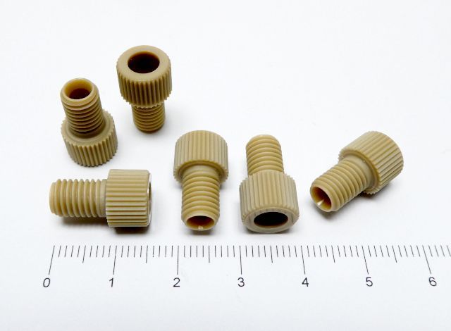 Nut Flangeless Short 18 PEEK100pk IDEX HS P-335XL