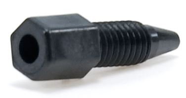 Fitting PEEK Black LineCarbon PEEK Endure one-piece fingertight narrow hex-head 10-32