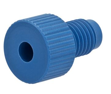Nut PEEK flangefree blue 18 14-28