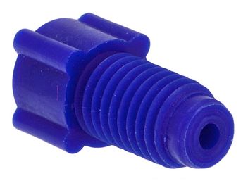 Nut PP flanged blue 116 14-28