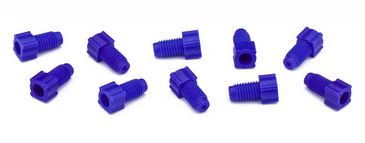Nut PP flanged blue 116 14-28