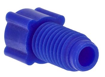 Nut PP flanged blue