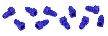 Nut PP flanged blue