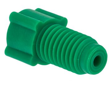 Nut PP flanged green 116 14-28