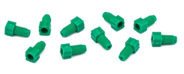 Nut PP flanged green 116 14-28