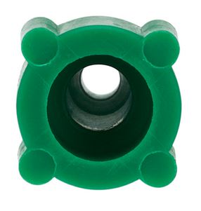 Nut PP flanged green 116 14-28