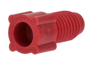Nut PP flanged red 116 14-28