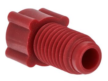 Nut PP flanged red