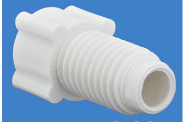 Nut PP flanged white