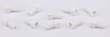 Nut PP flanged white