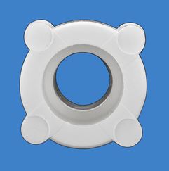 Nut PP flanged white