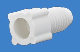 Nut PP flanged white