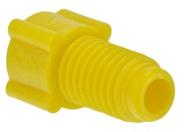Nut PP flanged yellow