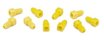 Nut PP flanged yellow
