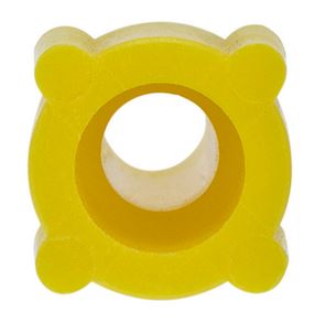 Nut PP flanged yellow