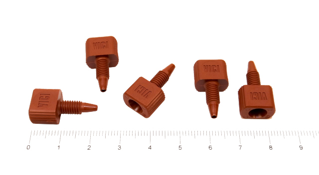 Fitting one-piece red combi-head VICI JR-55022-1