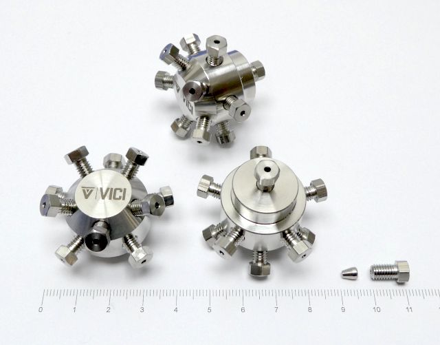 Verteiler  Manifold fr 116 Kapillaren 10 inlets 1 outlet VICI Z10M1